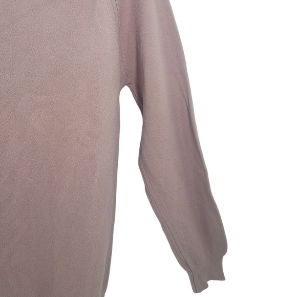 Vintage Designers Originals Pink Mauve Knit Long Sleeve Zip Back Turtle Neck Top - Picture 6 of 15